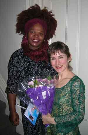 Stephanie Bennett with concert attendee